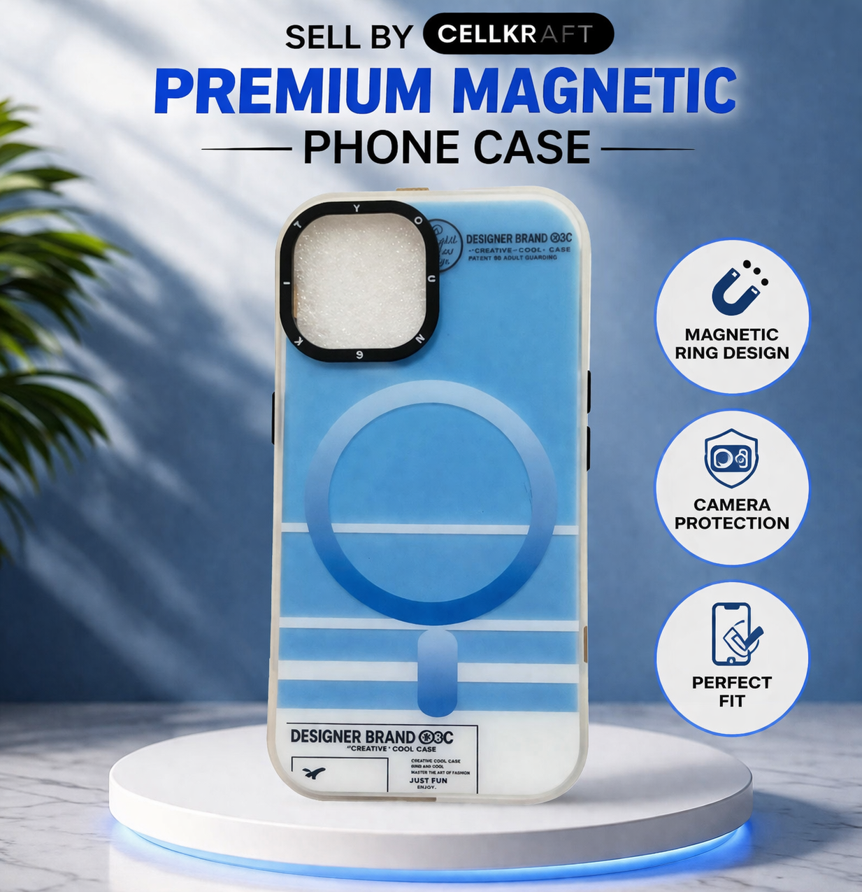 Premium Magnetic Ring Phone Case | Stylish Designer Mobile Cover