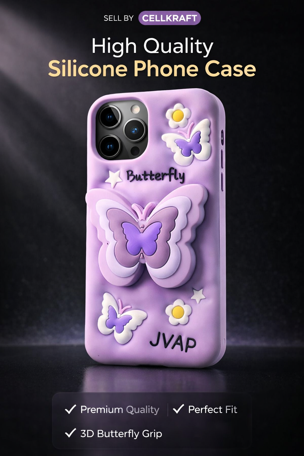 3D Butterfly Design Cover With PopUp