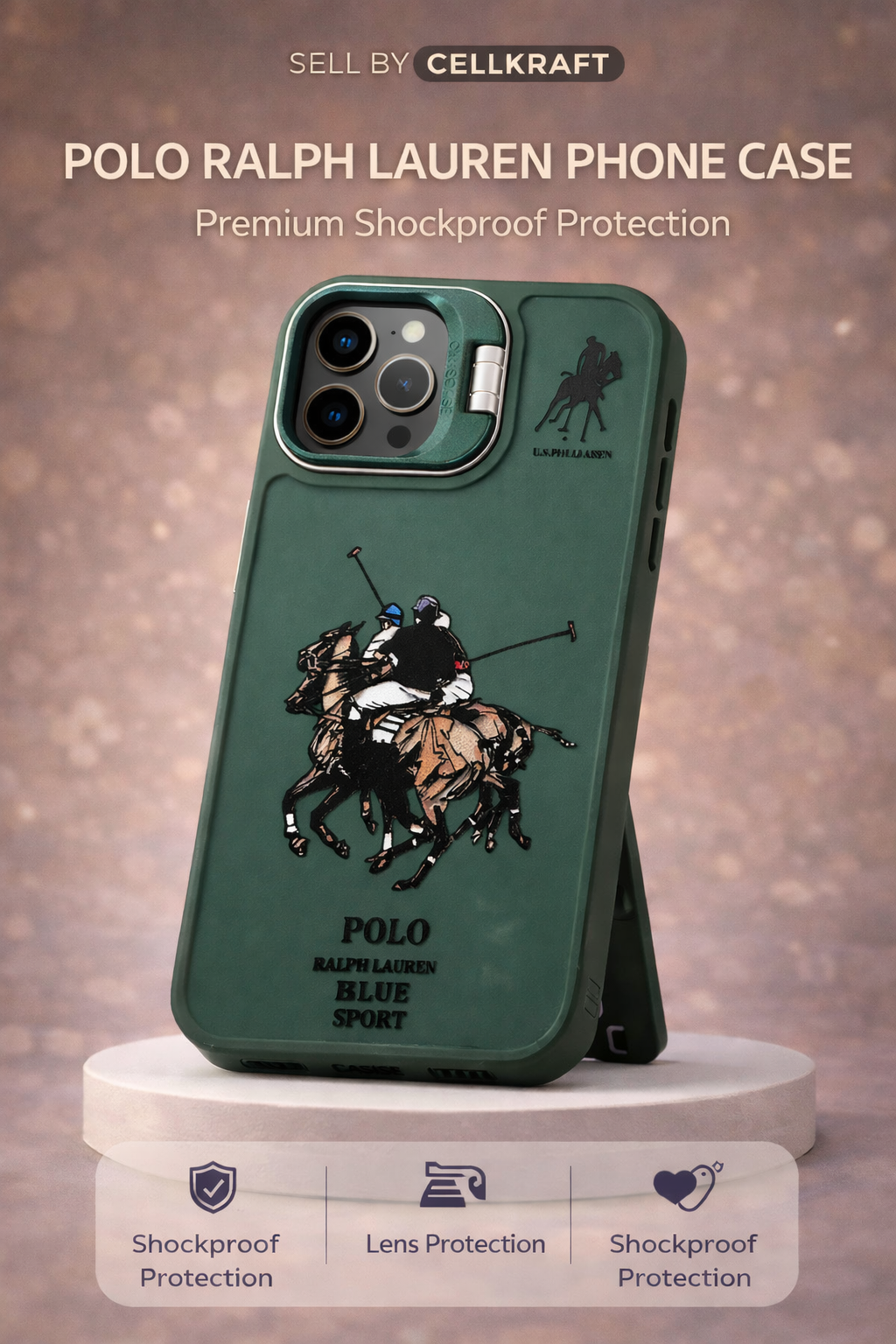 Premium Polo Style Silicone Phone Cover | Shockproof Designer Mobile Back Case | Camera Protection Phone Case