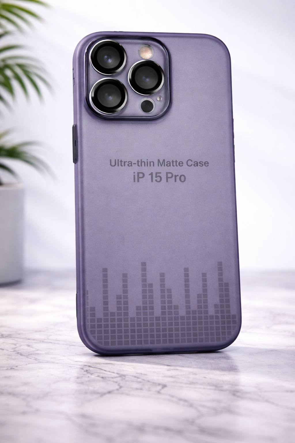 Ultra-Thin Matte iPhone 15 Pro Case – Stylish Purple Design