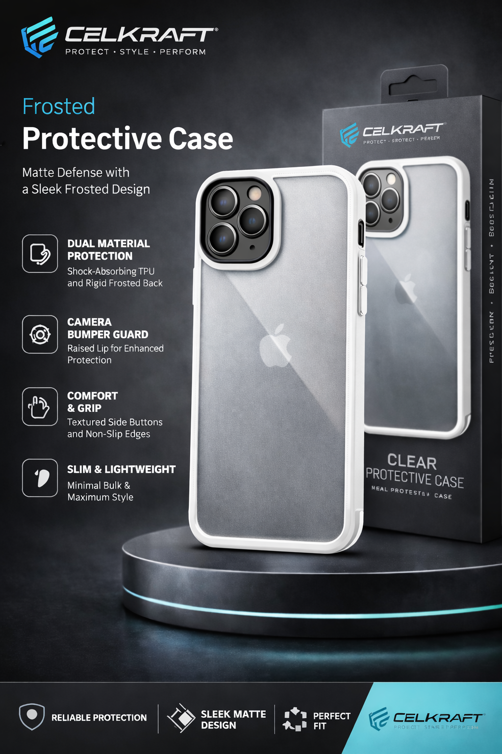 Cellkraft Frosted Protective Case (White Border Edition)
