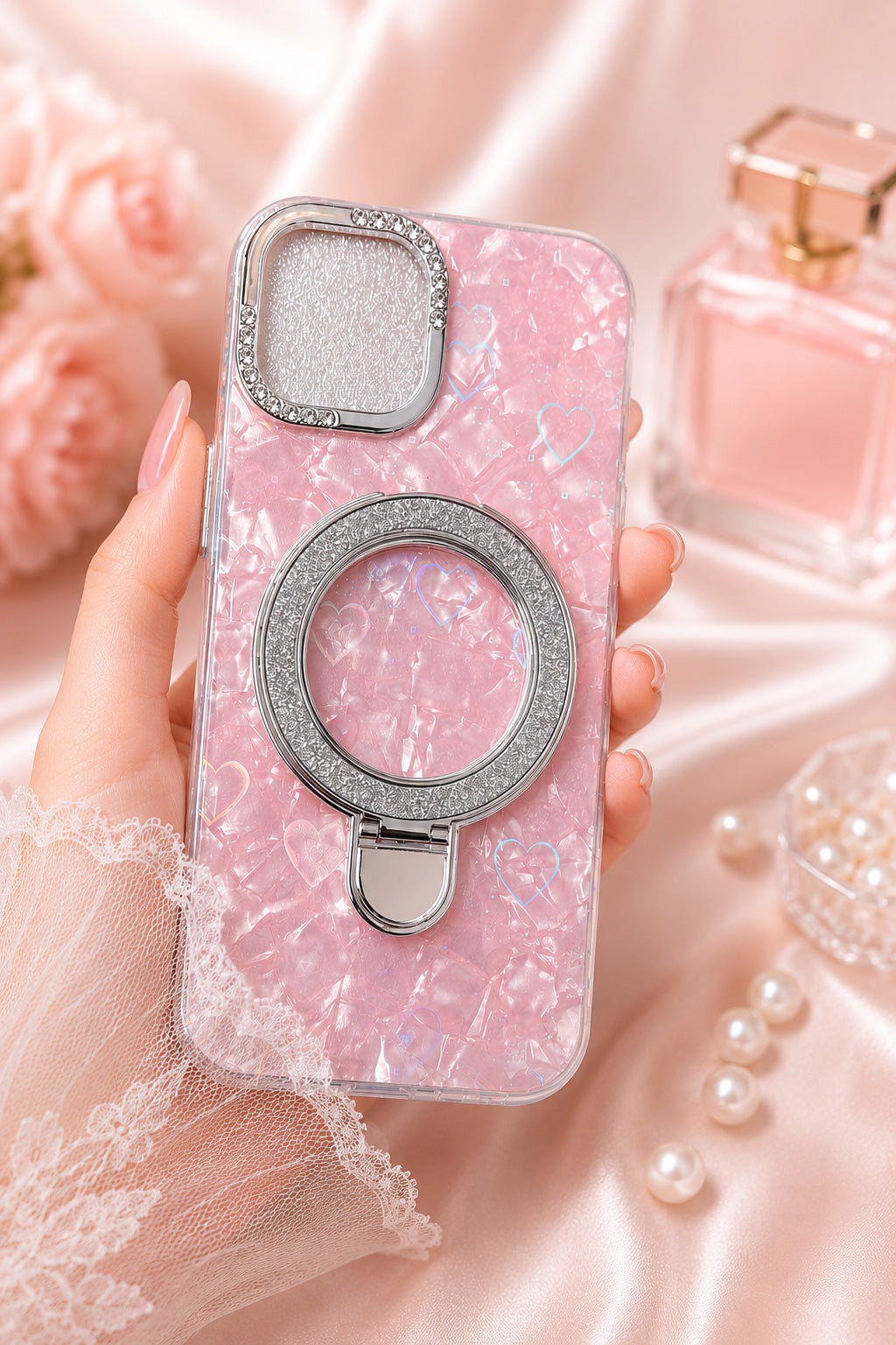 IPhone 15 CellKraft Dimond Ring Cover