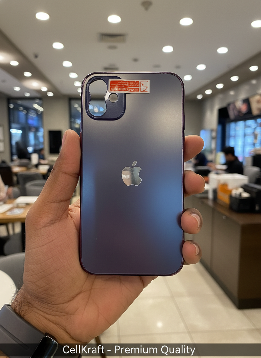 iPhone 11- CellKraft Sleek Matte Purple iPhone Drop Protection Case
