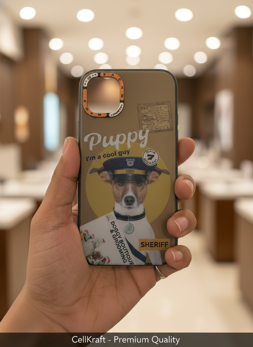 iPhone 11- CellKraft Cool Guy Puppy Sheriff Protective iPhone Case