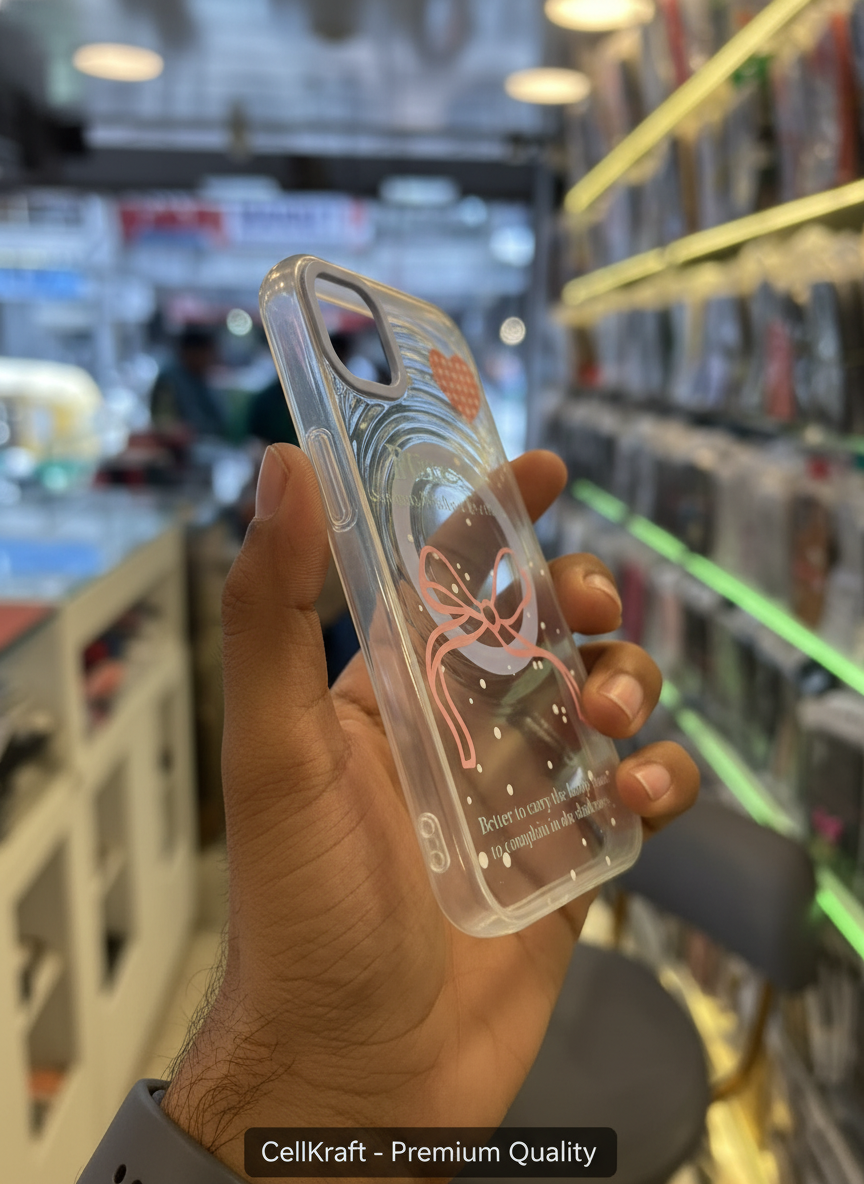 iPhone 11- CellKraft Transparent Background and a little Print iPhone Case