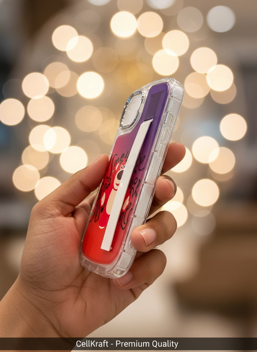 iPhone 11- CellKraft Lotso Strawberry iPhone Case with Grip Stand