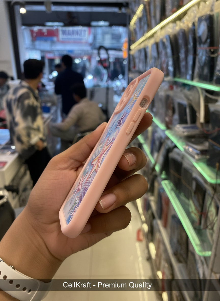 iPhone 11 Pro- CellKraft Iridescent Starfish Tropical Pink Protective iPhone Case