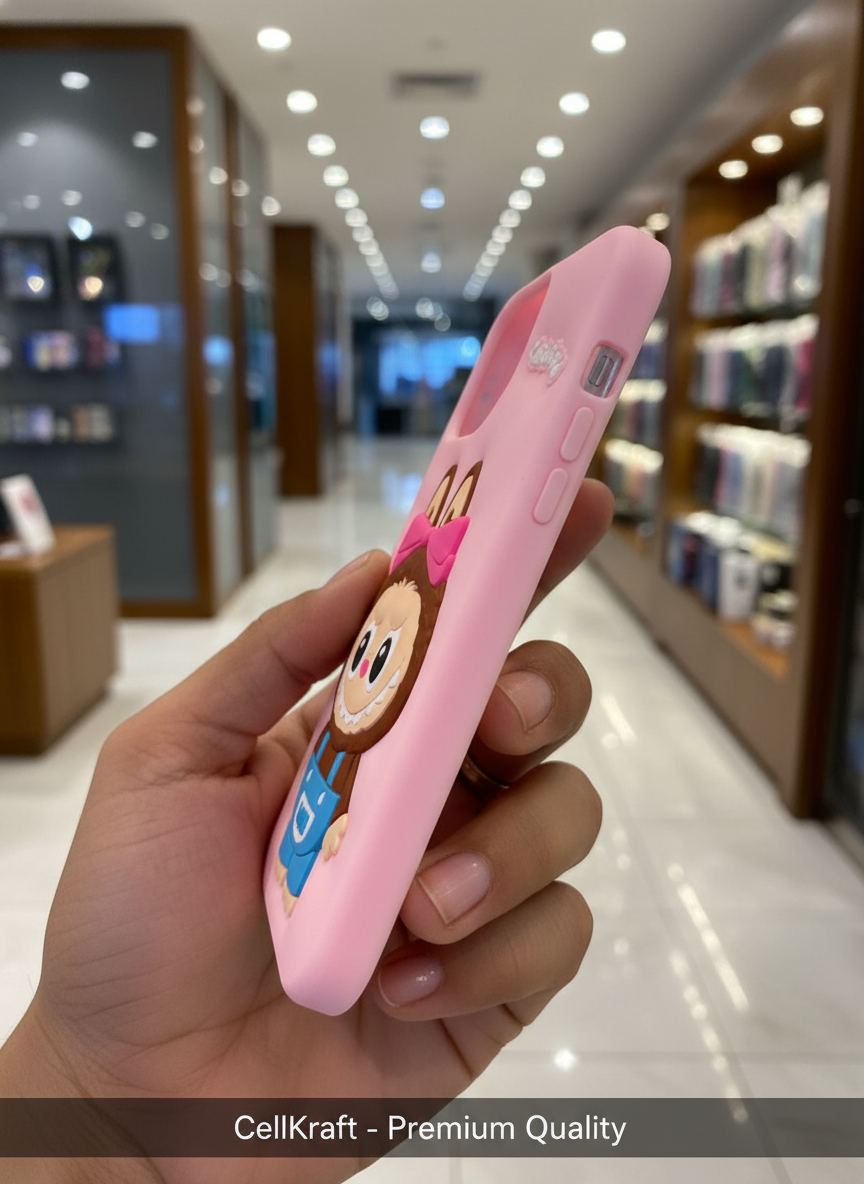 iPhone 12 Pro Max- CellKraft Labubu Lucky Charm Silicone Phone Case
