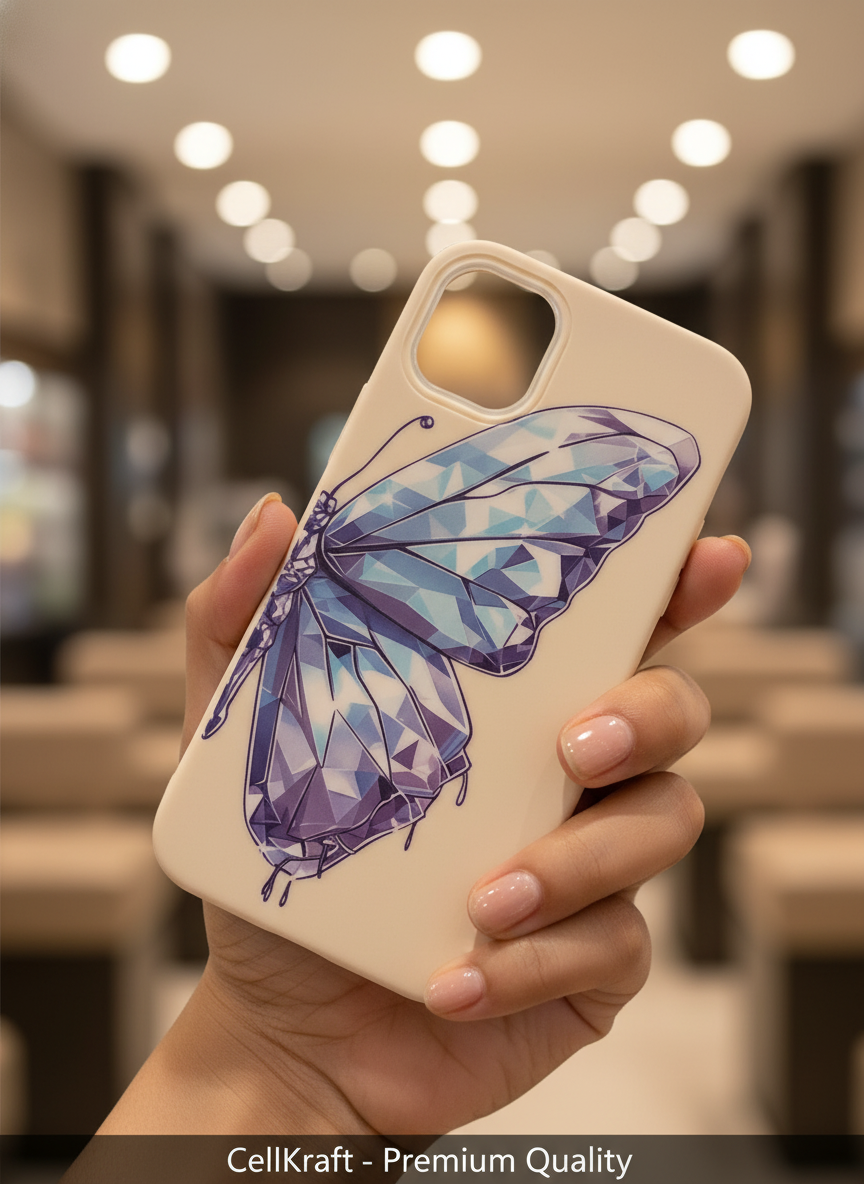 iPhone 11- CellKraft Artistic Geometric Butterfly iPhone Case - Slim Protection