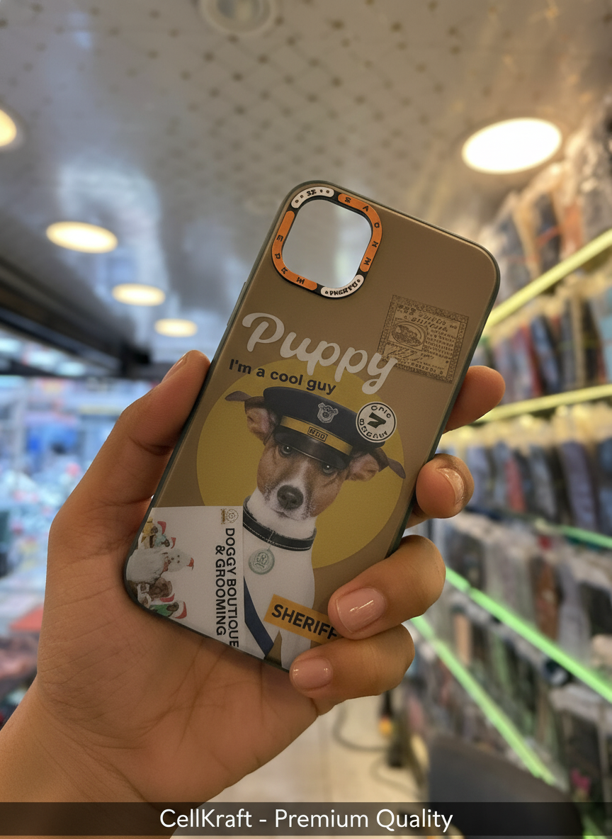 iPhone 11- CellKraft Cool Guy Puppy Sheriff Protective iPhone Case