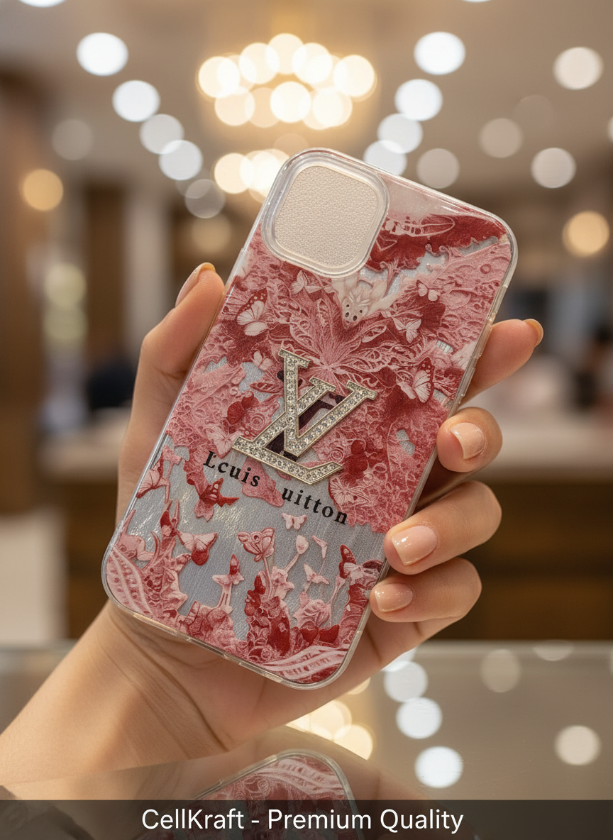 iPhone 11- CellKraft Luxe Rhinestone Monogram Elegant iPhone Case
