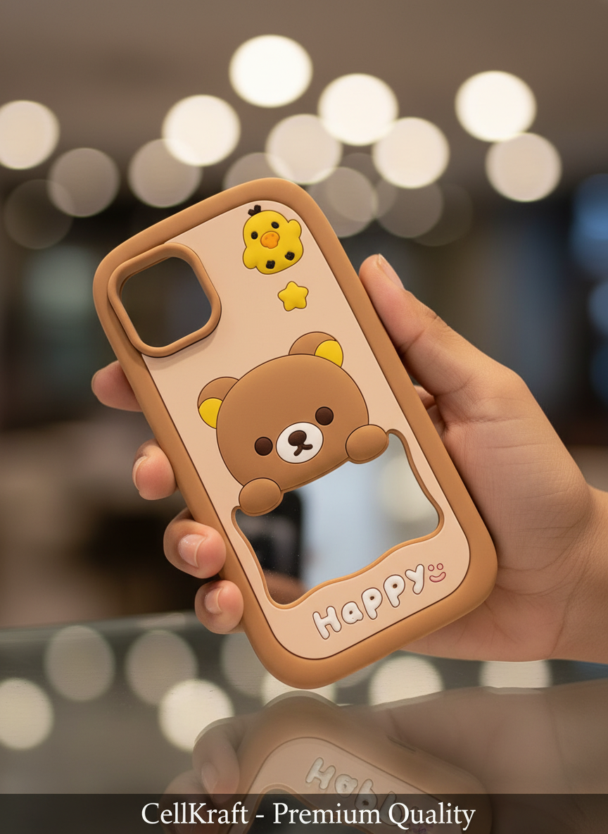iPhone 11 CellKraft Happy Bear Mirror Case