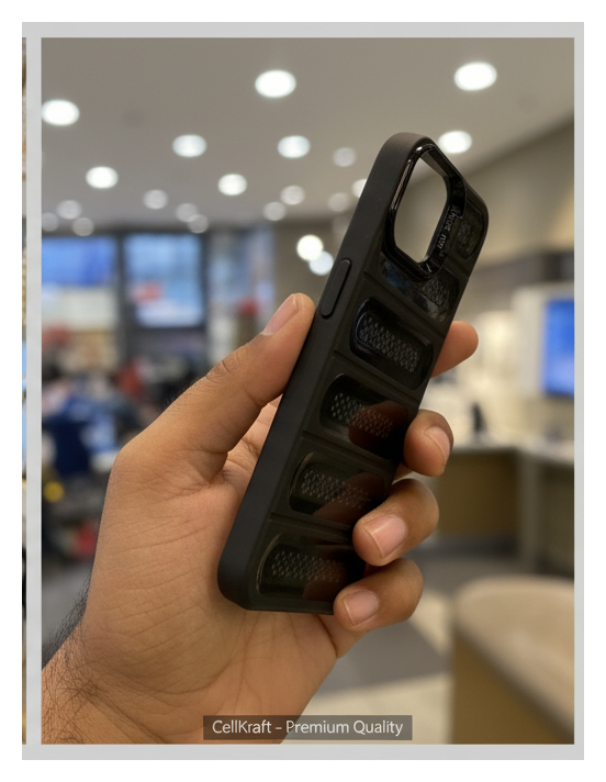 iPhone 12- Cellkraft Black Hard Phone Case.