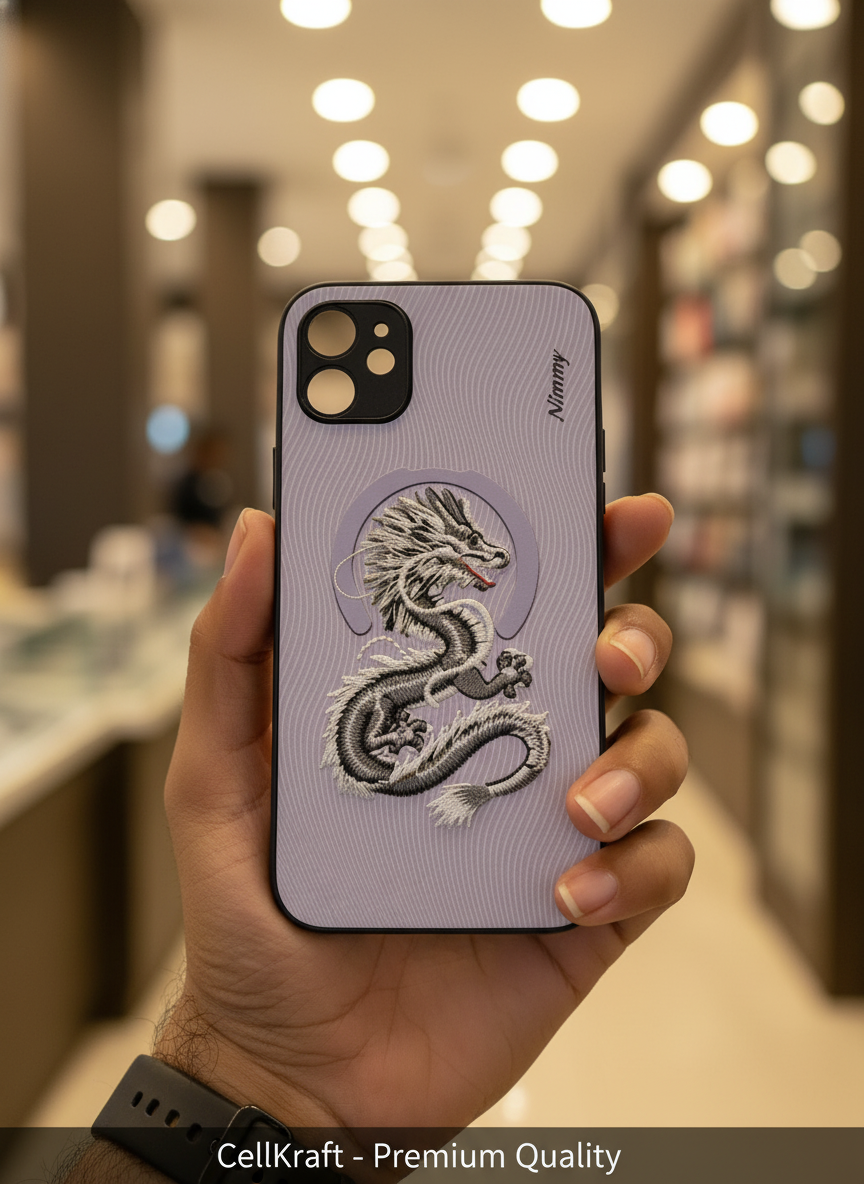 Nimmy Dragon Embossed iPhone Case - Lavender