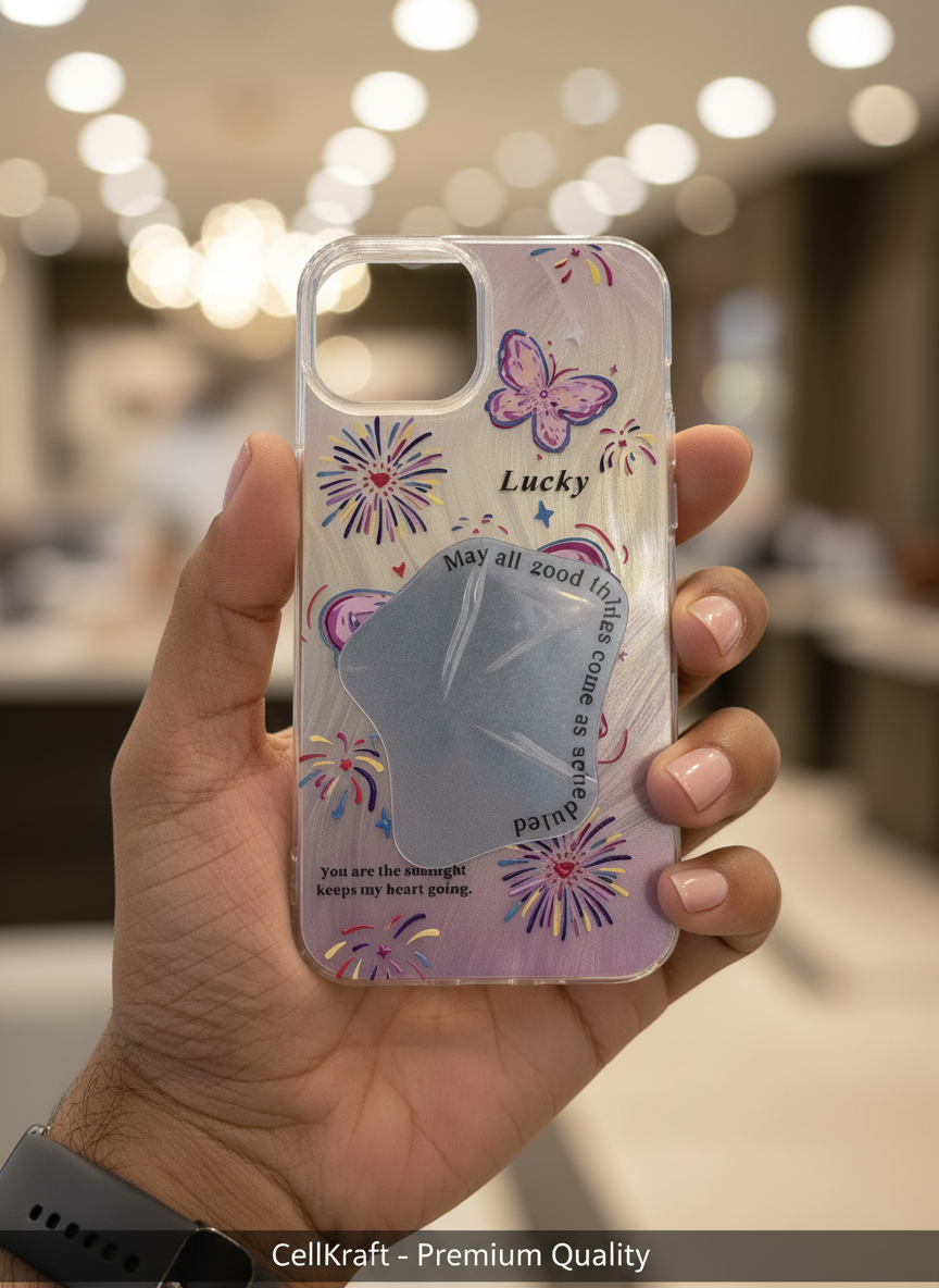 iPhone 11- CellKraft Lucky Butterfly Inspirational Clear iPhone Case