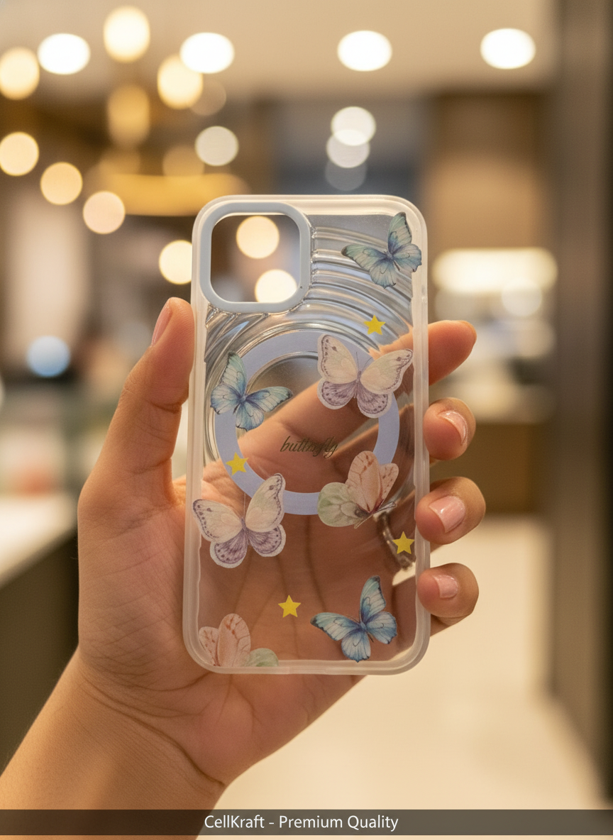 iPhone 11 Pro- CellKraft Butterfly Dreams Clear Protective iPhone Case