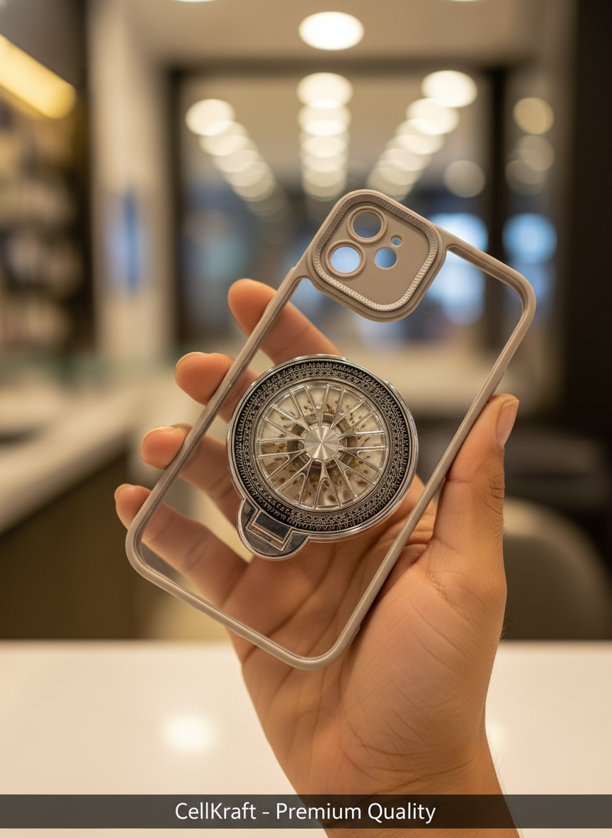 Clear iPhone Case with Spinner Kickstand &amp; Protection