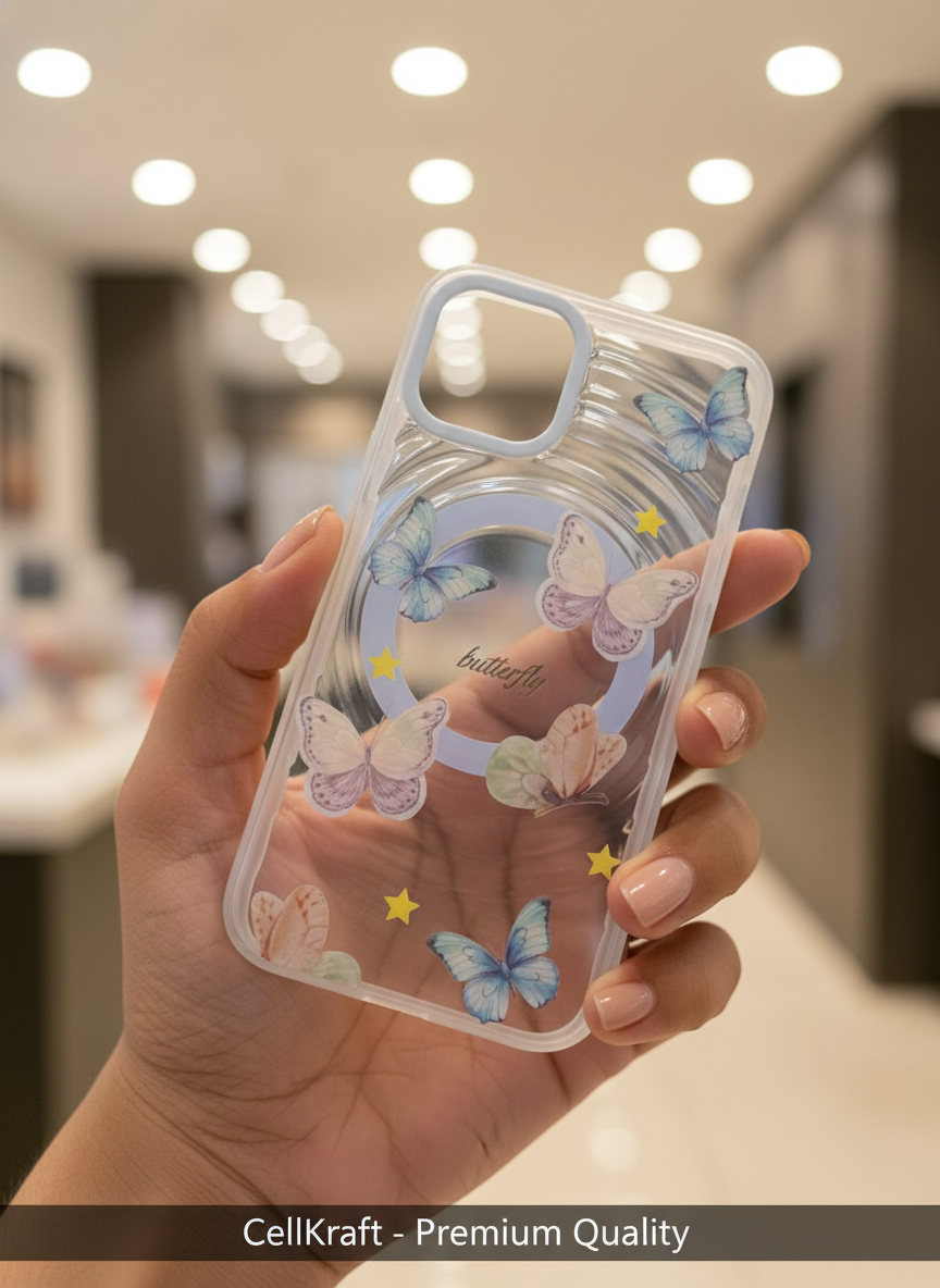 iPhone 11 Pro- CellKraft Butterfly Dreams Clear Protective iPhone Case