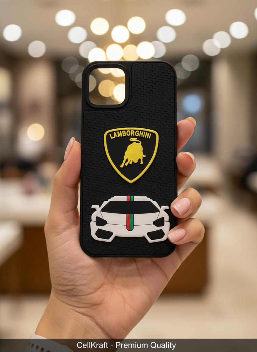 iPhone 11- CellKraft Lamborghini Icon Textured Grip Shockproof iPhone Case