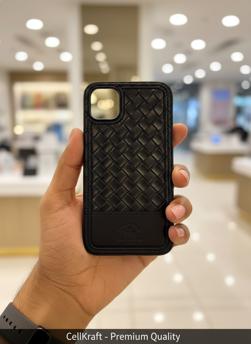 iPhone 11- CellKraft Premium Woven Black iPhone Case for Style & Protection