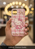 iPhone 11- CellKraft Hello Kitty Pink Plaid Protective iPhone Case