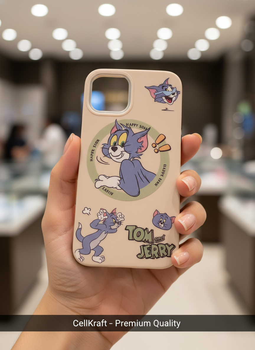 iPhone 12- Playful Tom & Jerry Matte iPhone Protection