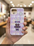 iPhone 12 Pro Max- CellKraft Plaid Bunny iPhone Case - Cute Protection