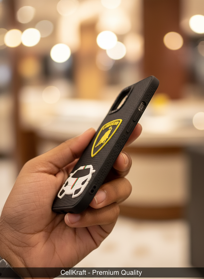 iPhone 11- CellKraft Lamborghini Icon Textured Grip Shockproof iPhone Case