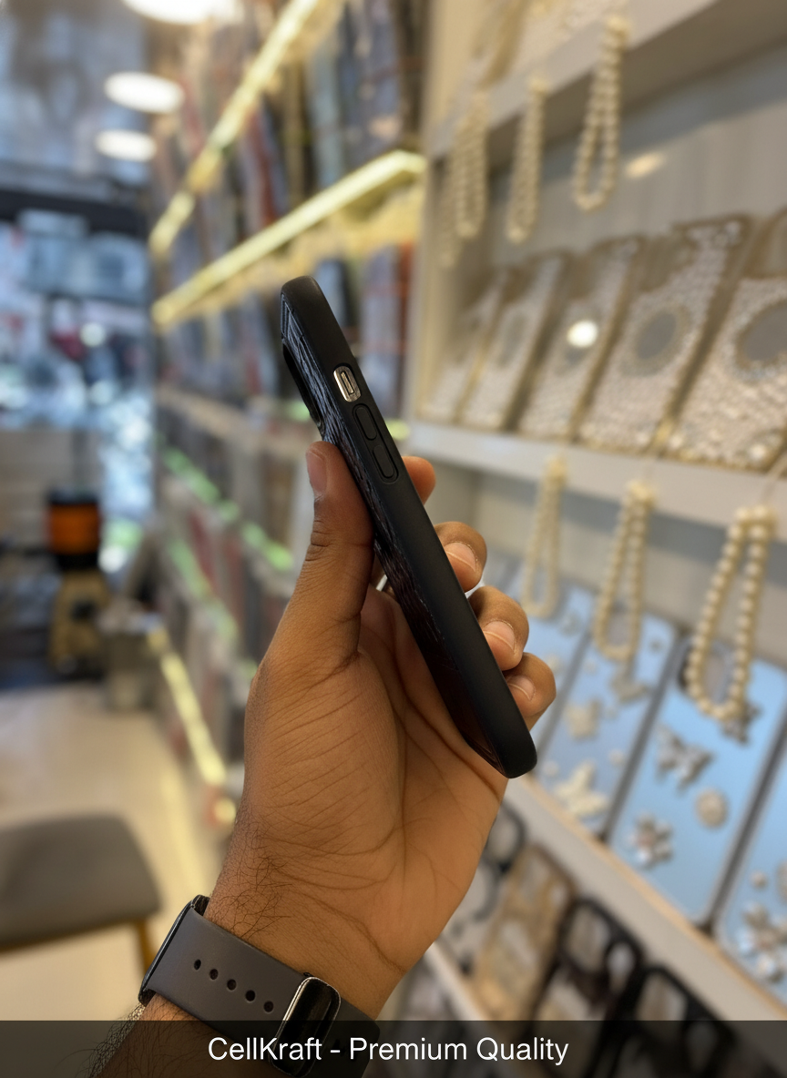 iPhone 11- CellKraft Premium Woven Black iPhone Case for Style & Protection
