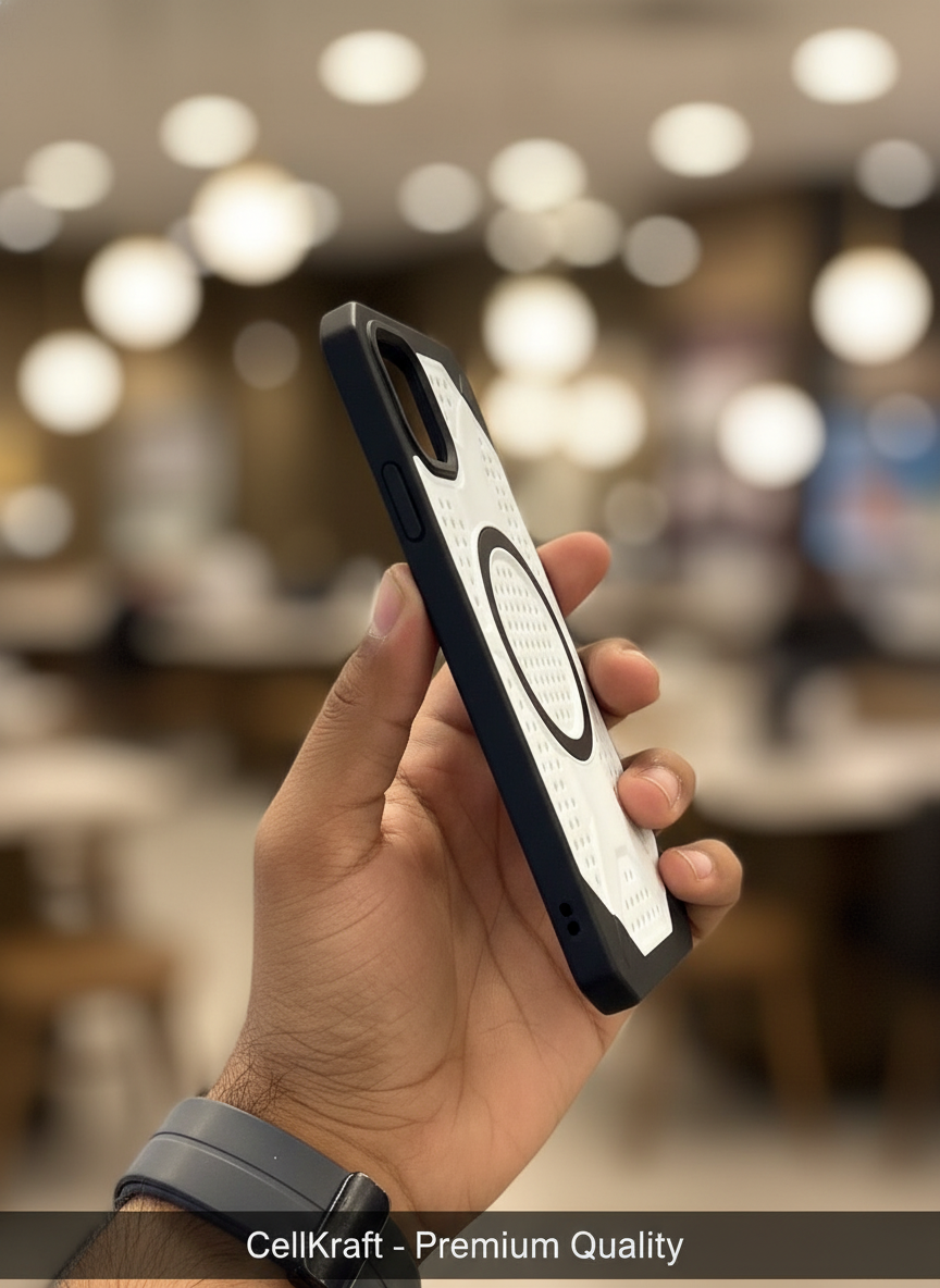 iPhone 11- CellKraft Rugged Perforated Dual-Tone Protective Phone Case