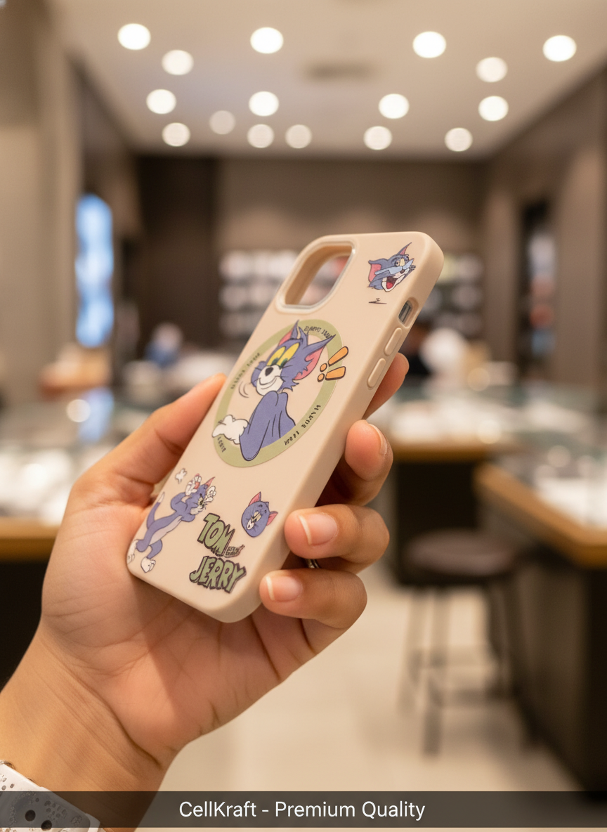 iPhone 12- Playful Tom & Jerry Matte iPhone Protection