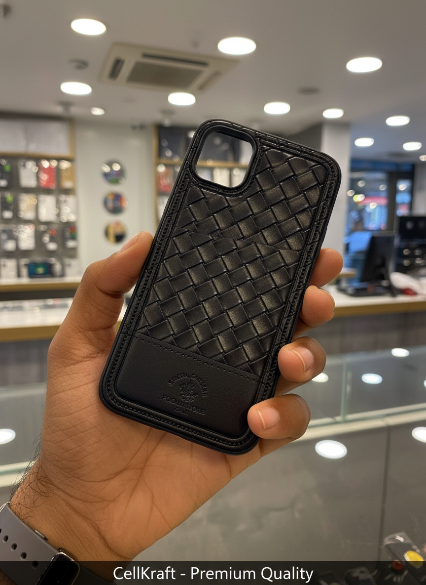 iPhone 11- CellKraft Premium Woven Black iPhone Case for Style & Protection