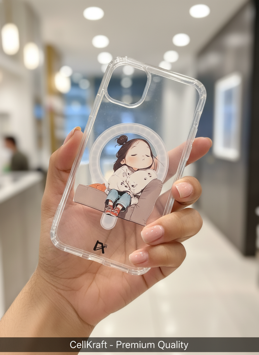 iPhone 11- CellKraft Adorable Sleeping Girl Clear iPhone Case