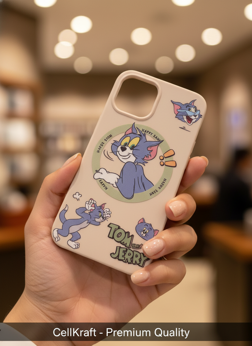 iPhone 12- Playful Tom & Jerry Matte iPhone Protection