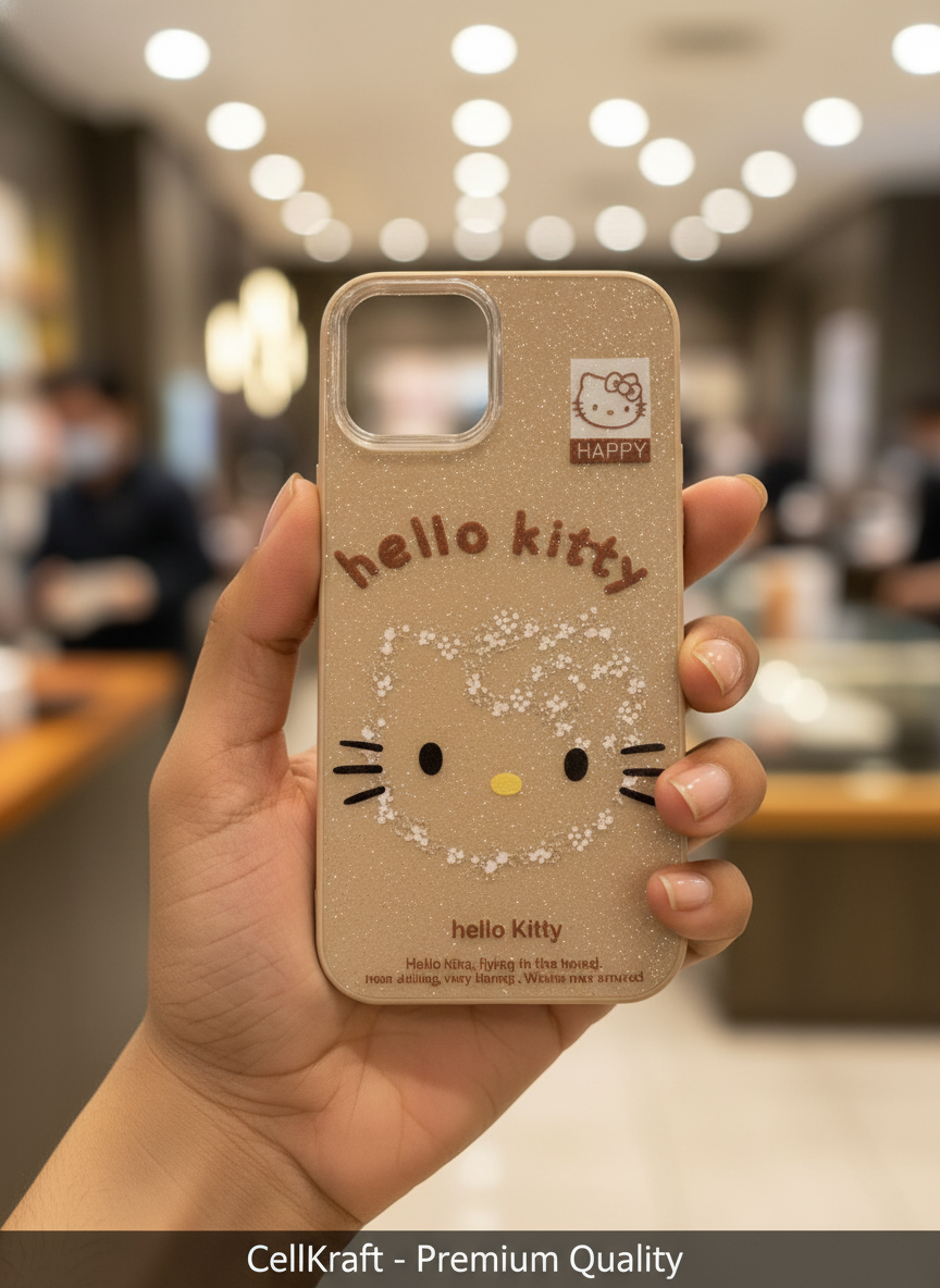 iPhone 12 Pro- CellKraft Hello Kitty Glitter iPhone Protective Case