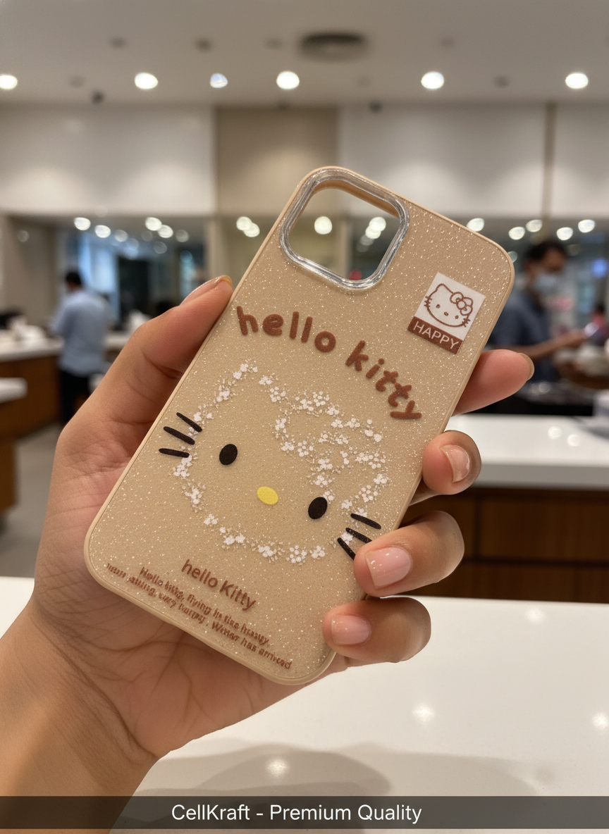 iPhone 12 Pro- CellKraft Hello Kitty Glitter iPhone Protective Case