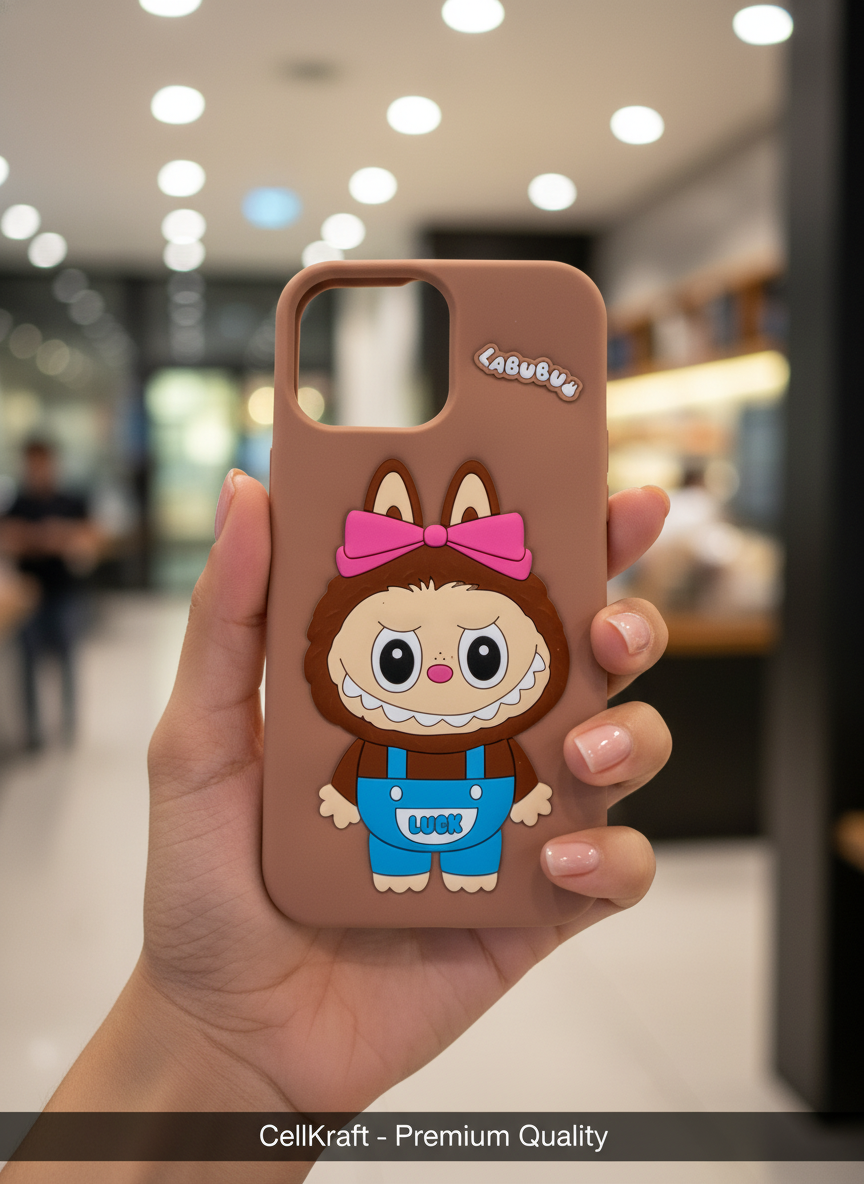 iPhone 12 Pro Max- CellKraft Labubu Lucky Charm Silicone Phone Case