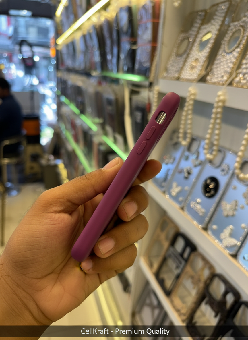 iPhone 11 Pro- CellKraft Slim Plum Silicone iPhone Protection Case