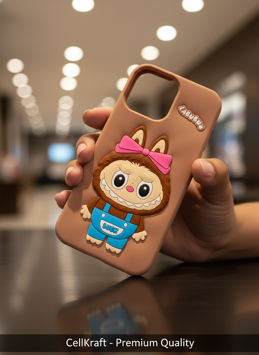 iPhone 12 Pro Max- CellKraft Labubu Lucky Charm Silicone Phone Case