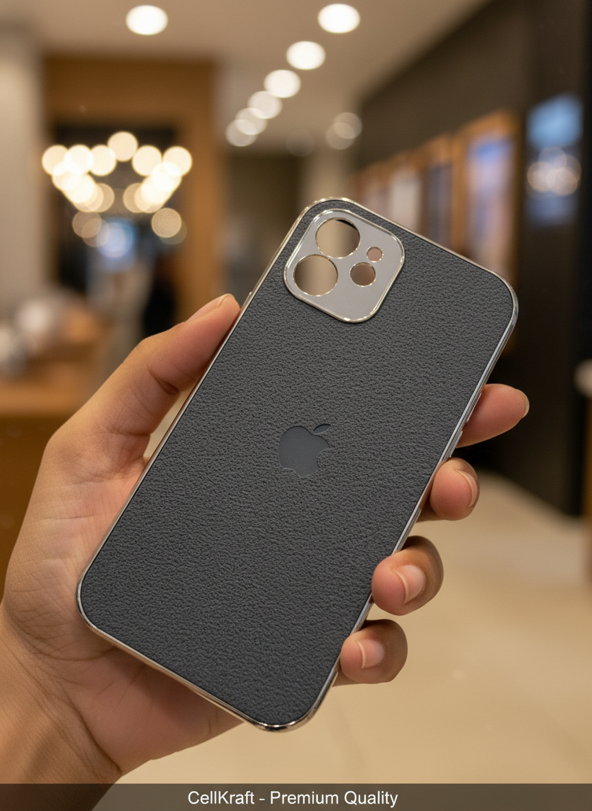 iPhone 12- Cellkraft  Classic Leather-Style Case with Logo