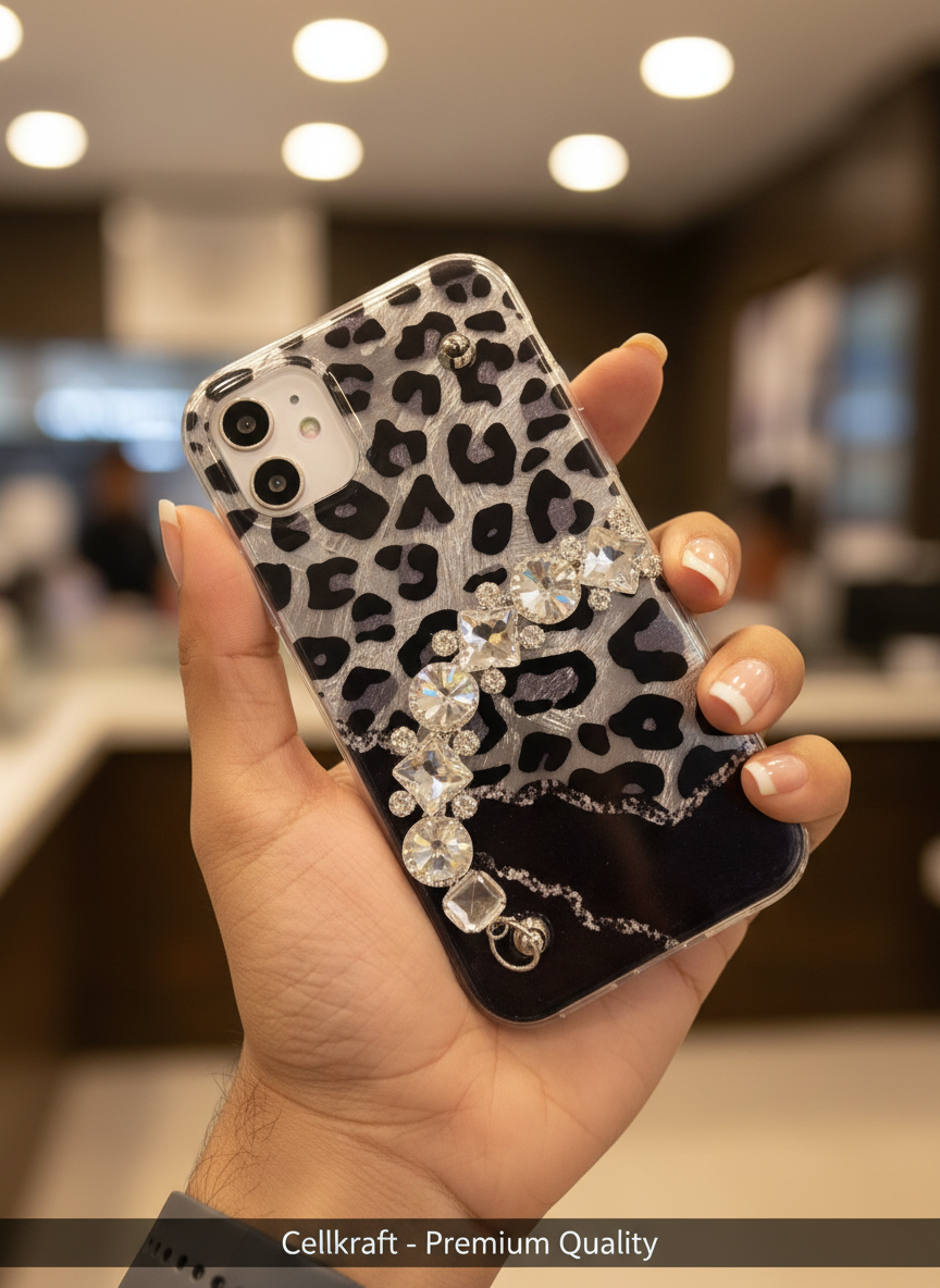 iPhone 11 Glam Leopard Bling Protective Case