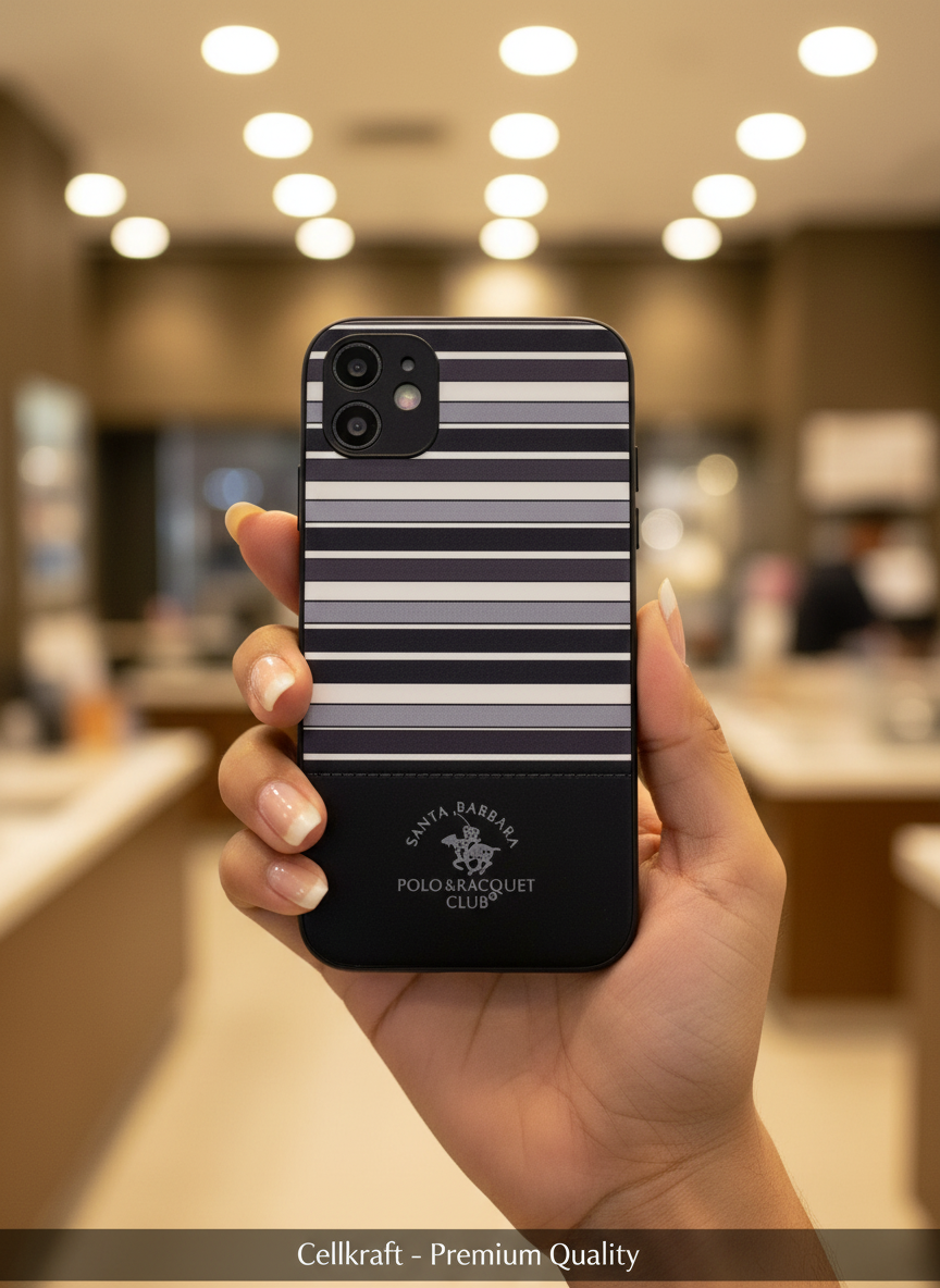 iPhone 11 Polo Club Elegant Striped Protective Case