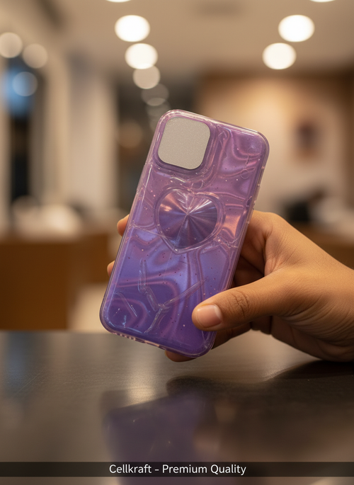 Cellkraft iPhone 11 Glitter Heart Grip Case