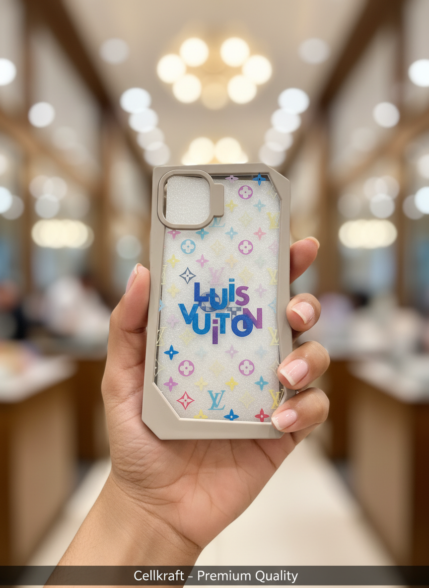 iPhone 11 Luxe Monogram Shockproof Clear Case
