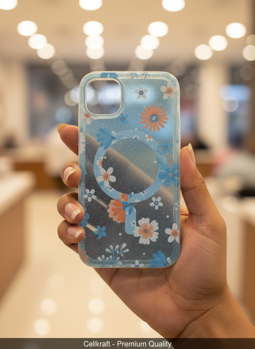 Cellkraft iPhone 11 Floral Glitter MagSafe Case
