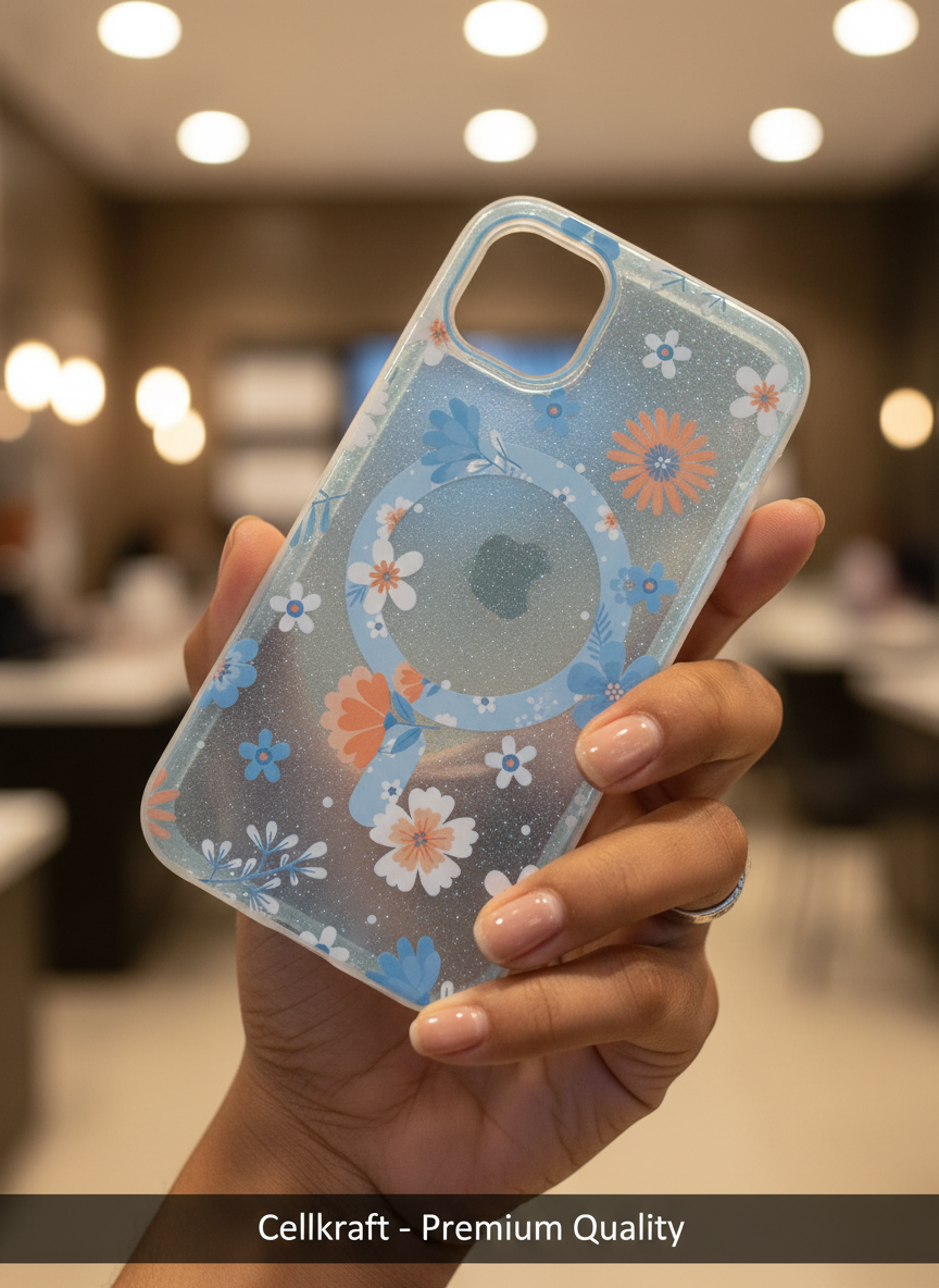 Cellkraft iPhone 11 Floral Glitter MagSafe Case