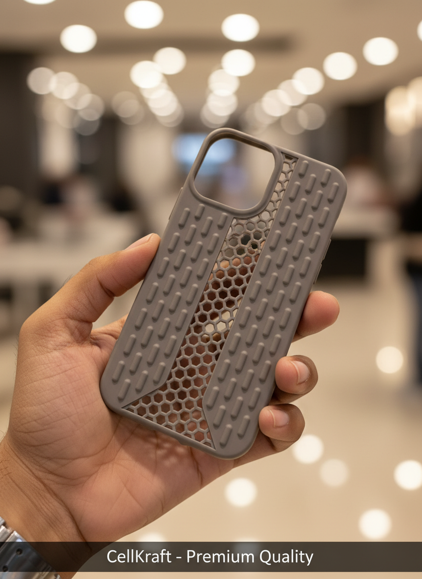 CellKraft Textured Grip Honeycomb iPhone Case