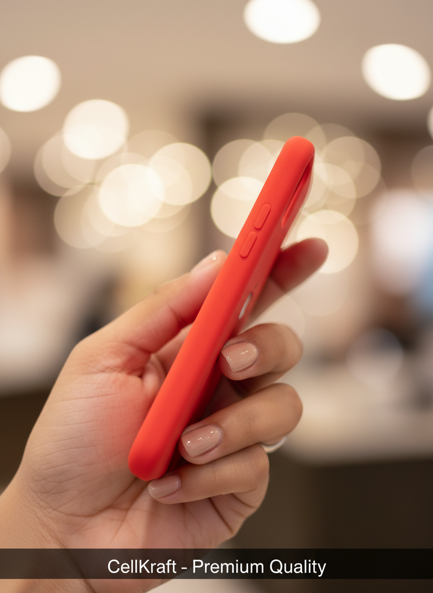 CellKraft Vibrant Red Soft Silicone iPhone Case