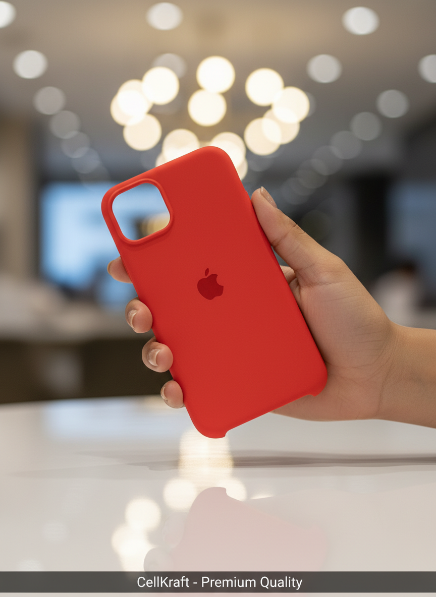 CellKraft Vibrant Red Soft Silicone iPhone Case