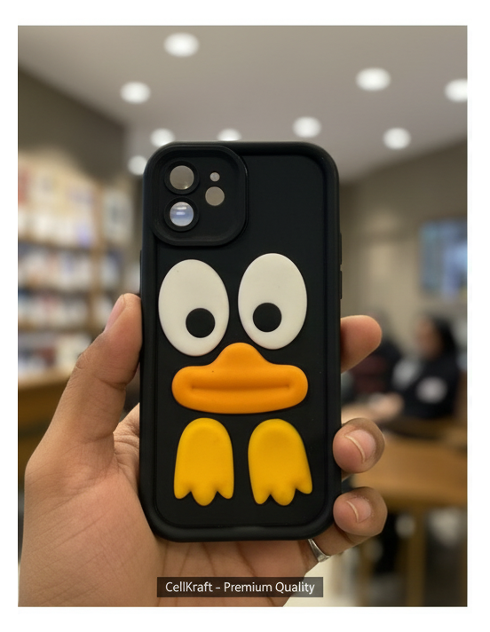 iPhone 12- Adorable Duck 3D Soft Silicone Case